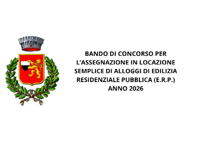 BANDO DI CONCORSO PER L’ASSEGNAZIONE IN LOCAZIONE SEMPLICE DI ALLOGGI DI EDILIZIA RESIDENZIALE