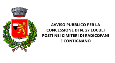 AVVISO PUBBLICO PER LA CONCESSIONE DI N. --- OSSARINI POSTI NEI CIMITERI DI RADICOFANI E CONTIGNANO (2)